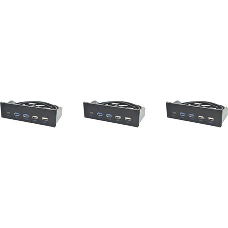 3 pezzi 5.25 pollici USB3.1 Gen2 pannello anteriore hub USB 2 USB3.0 + 2 USB2.0 + 1 porta Type-C con connettore Type-E