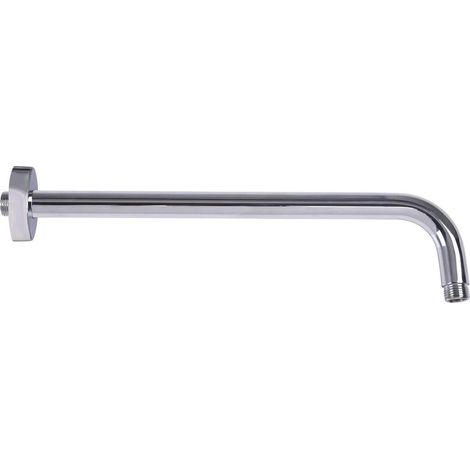 Bras de douche mural 40cm - 1 pièce - Laiton chromé - Support rond pour pommeau pluie - Salle de bain moderne - 400mm (1/5)