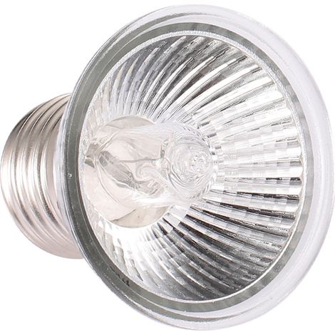 Lampe chauffante halogène 50 W UVA UVB pour reptiles, lézards et tortues en aquarium (1/2)