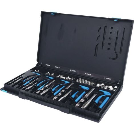KS Tools Nirostahl Gewinde-Reparatur-Satz M5-M12, 130-tlg.