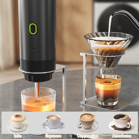 Macchina per espresso portatile, mini macchina da caffè 3 in 1 con batteria (1/4)