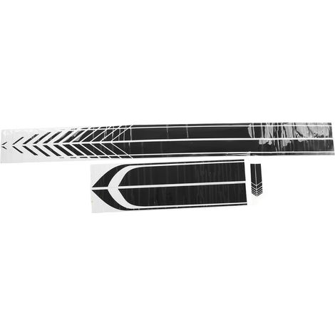 4PCS Stickers PVC Universal Side Car Decoration Racing Style Black (1/5)