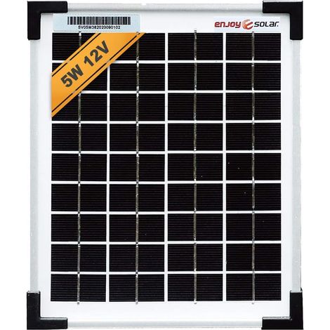 5 W 12V Panneau solaire monocristallin Panneau solaire photovoltaïque idéal pour camping-car, abri de jardin, bateau (1/5)