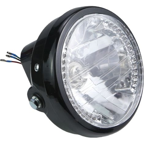 Phare avant 7 pouces style Angel Eye pour custom – Double optique adapté Harley – Accessoire d’éclairage personnalisé