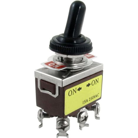 Interruttore a bilanciere bipolare bidirezionale a 2 posizioni, 250 V CA, 15 A, On/On, con custodia impermeabile