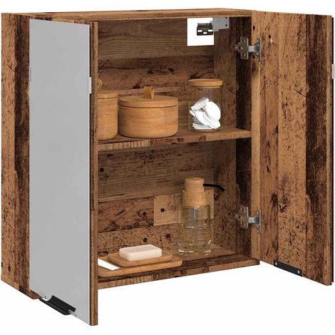 Bad-Spiegelschrank Altholz-Optik 64x20x66,5 cm Holzwerkstoff