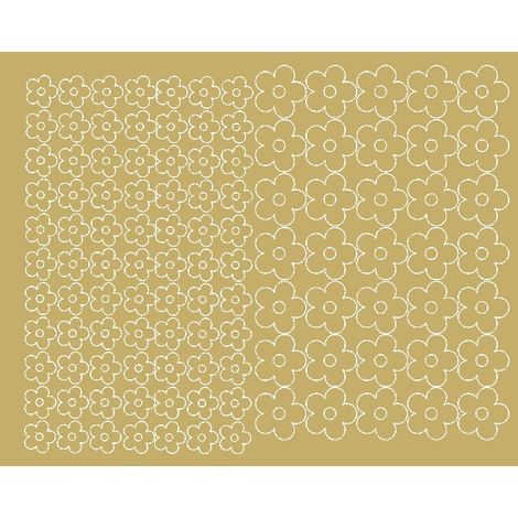 Adesivi per casco da bicicletta, fiori, 112 pezzi, oro lucido