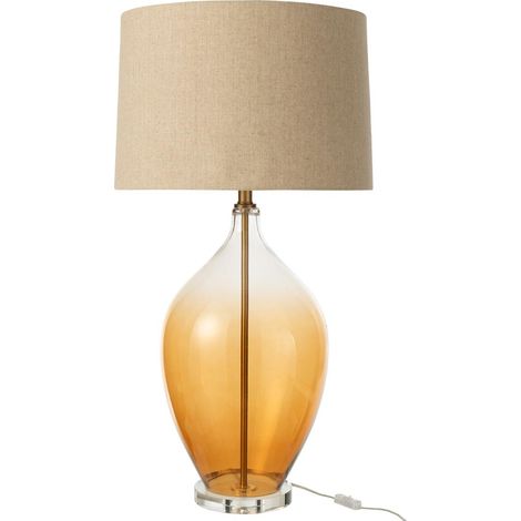 Lampe à Poser en Verre "Sharlene" 85cm Ambre (1/3)
