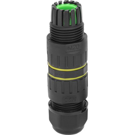 Connecteur étanche M20-3P (9-12mm) pour câble, boîtier IP68, 3 broches, usage industriel et extérieur, raccord résistant à l'eau, diamètre 9-12mm, modèle M20-3P. (1/5)
