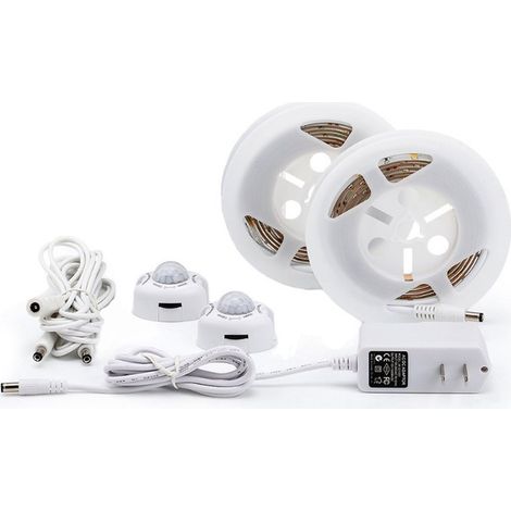 (2 pièces) Bande LED avec détecteur de mouvement, Lampe à détecteur de mouvement, ZQKLA
