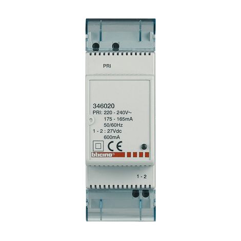 alimentation - bus - supplémentaire - 27 volts - dc - 0.6a - bticino 346020