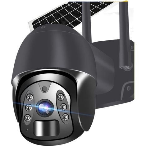 Caméra de sécurité à Domicile Tuya caméra IP WiFi 4G Carte SIM vidéo Surveillance CCTV caméra de sécurité 1080P Solaire extérieur sans Fil Batterie PTZ Maison Intelligente (Size : WiFi Camera) (1/5)