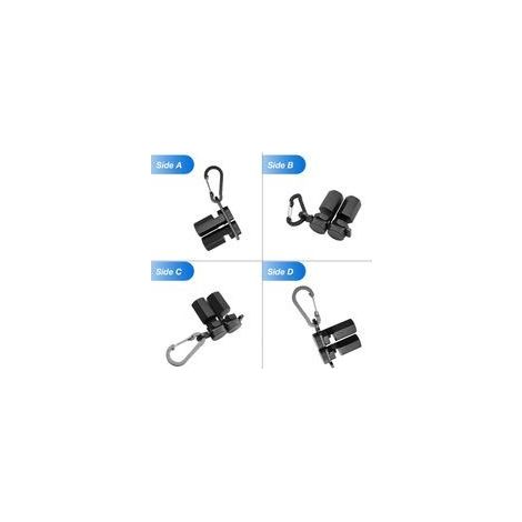 Jauges d'escalier multifonctions avec mousqueton pour outils de menuiserie, boutons de jauge pour scie circulaire (noir) (1/4)