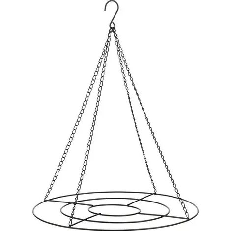 Schwarzer dekorativer Kegel mit Haken Ø44 × H55 cm
