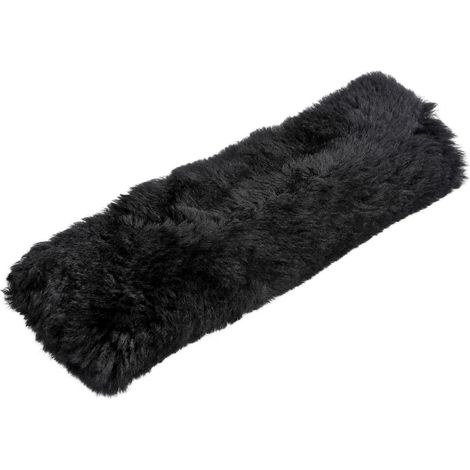 Cuscino avvolgicintura in vera pelliccia di montone - Nero (1/3)