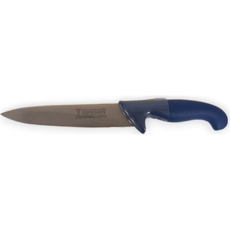 Coltello da cucina con lama in acciaio inox alimenti e manico indeformabile plastica affilatura conica 18 cm (1/2)