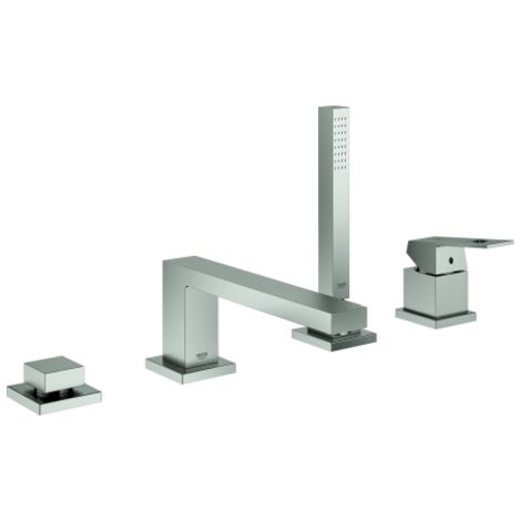 Grohe Eurocube Combinación monomando de 4 orificios para bañera,