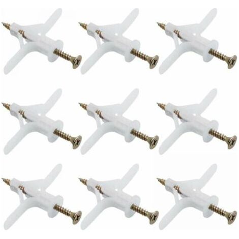 50 Chevilles pour Plaque de Plâtre Ensembles Plastique Tuyau D'expansion Avion Auto Foreuse d'extension Tube Chevilles Utilisé pour la Plupart des Murs Légers Plaques de Plâtre (1/5)