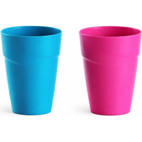 Lot de 2 Gobelets Réutilisables en Plastique Rigide 250 ml Gobelets Colorés Usage Domestique, Fêtes et Événements Couleurs Aléatoires (1/5)