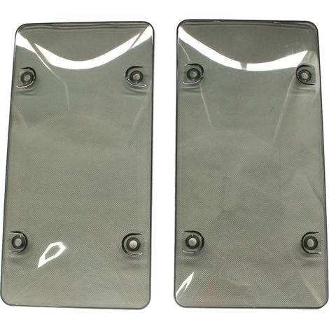 Set mit 2 Kennzeichenschutzhüllen, dunkelgrauer, transparenter Kennzeichenrahmen für Auto/LKW (1/5)