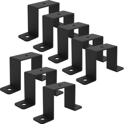 Collier de serrage carré, support de connecteur en forme de U, support de fixation murale pour poteaux de clôture, convient pour tuyaux d'eau, balustrades de balcon, balustrades d'escalier (51 (1/5)