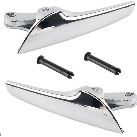 Couvercle de poignée de porte intérieure de voiture chromé ABS A Pair pour-- (1/5)