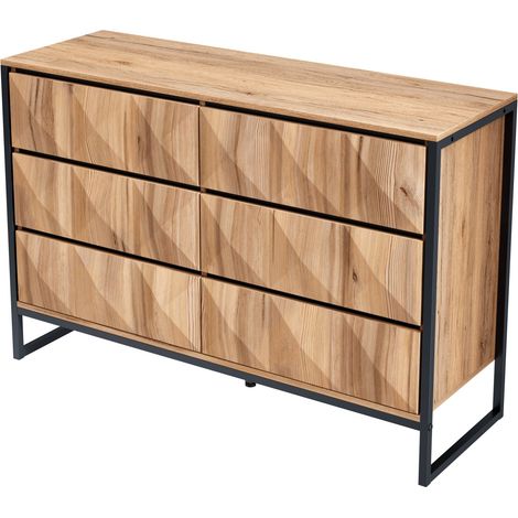 Scarpiera moderna nera e effetto legno con struttura in metallo 120 x 40 x 80 cm (1/5)