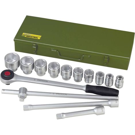 Proxxon 23300 Set di Chiavi a Bussola Cromato 14 pezzi