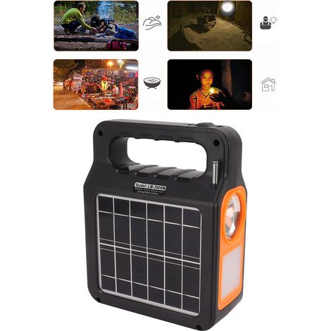 Batterie externe multifonctionnelle à énergie solaire pour une utilisation en extérieur, par exemple pour les stands, les fêtes, le camping et l'éclairage. (1/5)