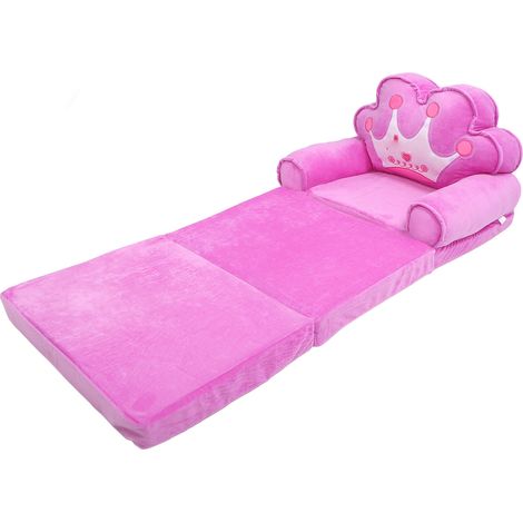 Fauteuil-canapé convertible pour tout-petit, canapé-lit rabattable avec accoudoirs, idéal pour la lecture et le repos (violet). (1/5)