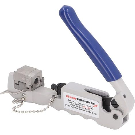 Pince à Sertir Coaxiale Multifonction – Outil de Compression pour Connecteurs F/BNC/RCA, Compatible Câbles Coaxiaux RG58 RG59 RG6 RG7 RG11 (1/5)
