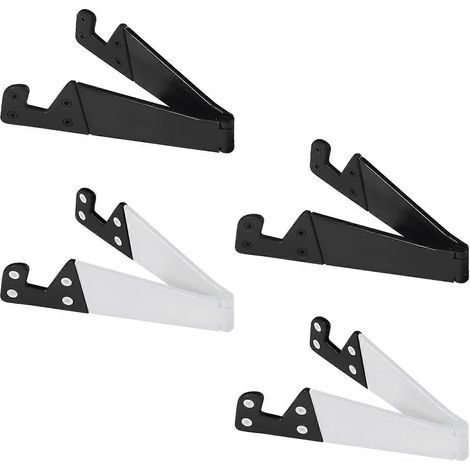 Support de téléphone en lot de 4, pliable et compact, pour bureau, fixation universelle en forme de V verticale et horizontale. (1/4)