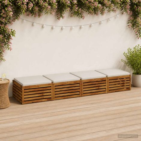vidaXL 4-Piece Seat Cushions SOEST 4 pcs 100% Polyester White (1/5)