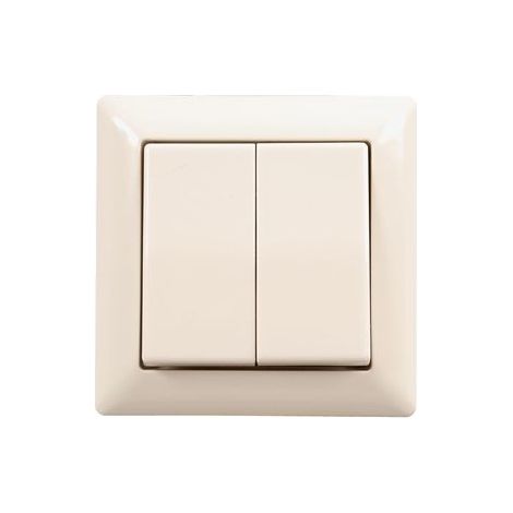 JUNG AS500 - TECLA PARA MECANISMO DOBLE PLACA CENTRAL BLANCO ALPINO