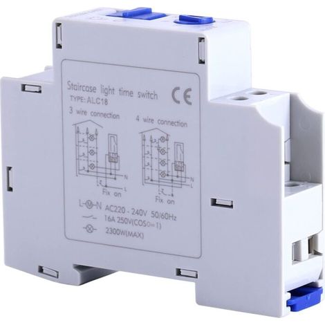 Jeffergarden Interrupteur Minuterie Electronique AC 220-240V Minuterie D'éclairage Escalier pour Escaliers Domestiques (1/4)