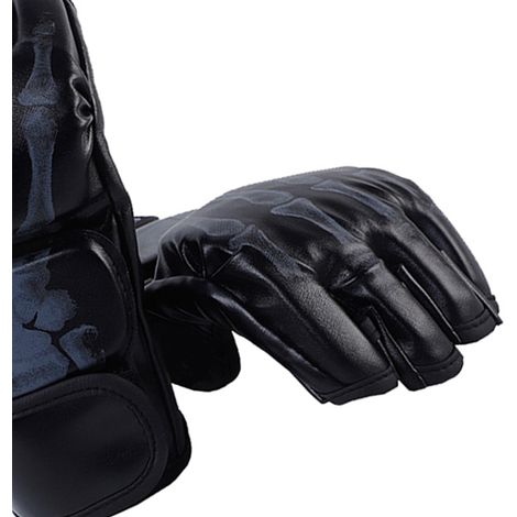 Gants de boxe mi-doigts Ghost Hand, réglables pour hommes et femmes - Noir (1/5)