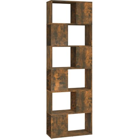 Maison Exclusive - Bücherregal/Raumteiler Räuchereiche 60x24x186