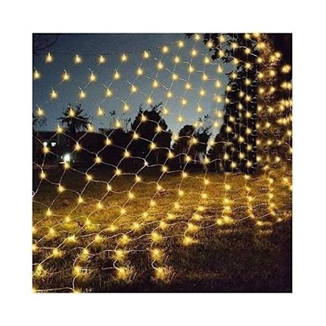 6 m x 4 m LED-Lichterkette aus Netzgewebe, 672 LEDs, wasserdicht und dimmbar, geeignet für Weihnachtsdekorationen und Veranstaltungen.