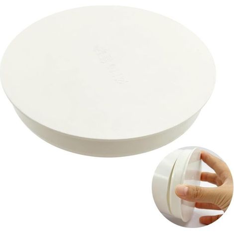Bouchon PVC Blanc DN 100-110mm pour Tuyau Rond Ø100mm, Couvercle Anti-Odeur Anti-Insecte Étanche, Installation Facile pour Système de Ventilation (1/5)