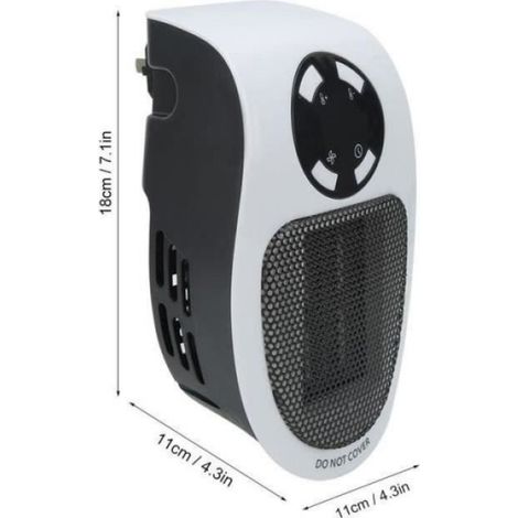 Radiateur Electrique - Céramique - 500 W - Portable - Programmable - Pour Bureau Et Maison - 1 Unite (1/4)