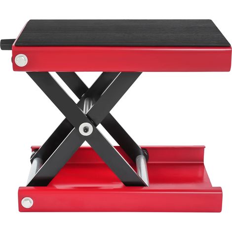 Crick de moto, hauteur réglable, construction robuste, Rouge (1/2)