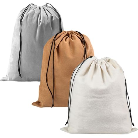 Sac à poussière en 3 parties, housse à vêtements, sac de rangement à cordon, grand sac, sac de rangement souple et respirant (1/5)
