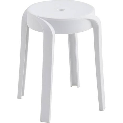 Home Deluxe Sgabello NIVO - Bianco, set di 8 Impilabile