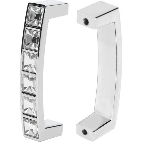 Kristall-Schrankgriff, Schubladengriff für Möbel, Kleiderschrankschubladen mit Zinklegierung, Kristall-Mittelloch 64 mm, europäisches Design (1/5)