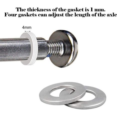 Boulon d'Essieu M8 Acier Carbone 8.8 pour Trottinette Freestyle Adulte et Enfant, Fixation Solide, Compatible avec Miroir Électrique (1/3)