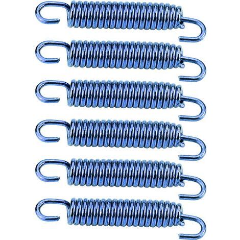 Stainless steel spring clips for exhaust mufflers, 6 pieces, for motorcycle, scooter, ATV, blue (1/5)