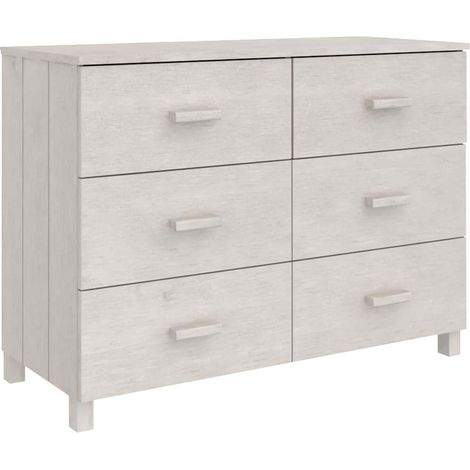 Maison Exclusive - Credenza HAMAR Bianca 113x40x80 cm in Legno Massello di Pino (1/5)