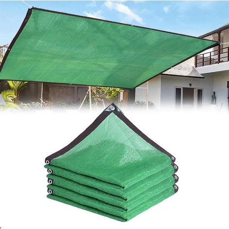 Sonnensegel 2 m x 3 m, 12 Pin Befestigung, 90 % UV Schutz winddichtes Gewächshausnetz mit Perforationen Sonnenschutzgewebe für Pflanzen, Garten u (1/5)