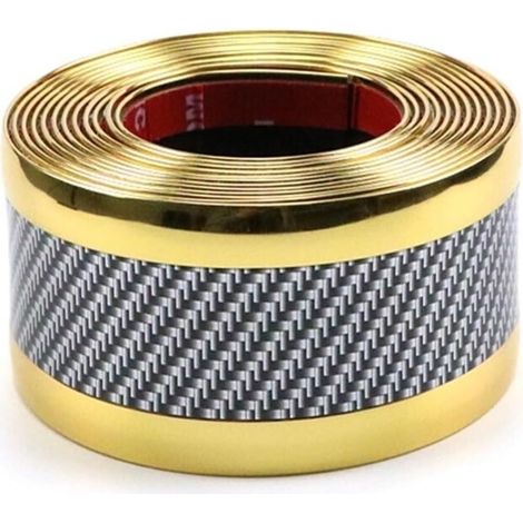 protecteur de pare-chocs arrière Autocollant de protection de seuil de porte de voiture, rouleau de 3 m, anti-rayures, 7 cm, film de protection pour bord de porte(Gold-7cm) (1/5)