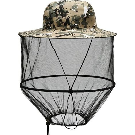 Chapeau d'Apiculteur à Moustiquaire Anti-moustiques Avec Voile - Protection pour Jardinage en Extérieur, Jungle, Pêche - Pliable (1/5)